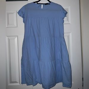 Midi Ruffle T-shirt Dress